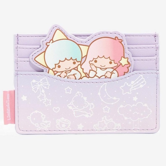 LOUNGEFLY SANRIO LITTLE TWIN STARS Constellation MINI BACKPACK & CARDHOLDER SET! - Picture 7 of 10